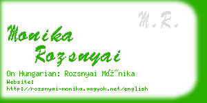 monika rozsnyai business card